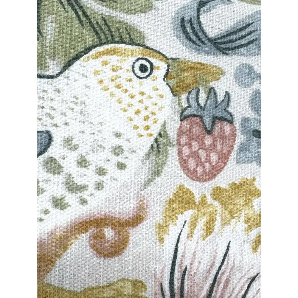 William Morris & Co Bird Strawberry Thief Shower Curtain Fabric 72x72” Pink Blue